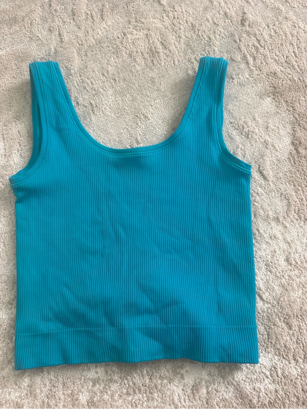 NWOT Ribbed Scoop Neck Tank Top - Teal